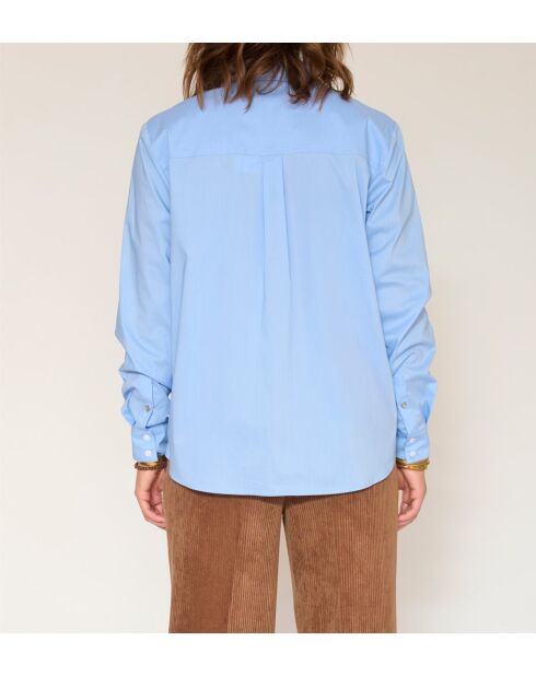Blouse en coton Catel bleue