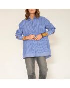 Blusa de algodón azul Cassy