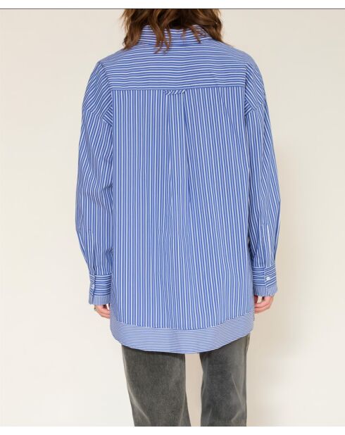 Blouse en coton Cassy bleue