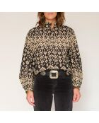 Blouse en coton Cyana noire