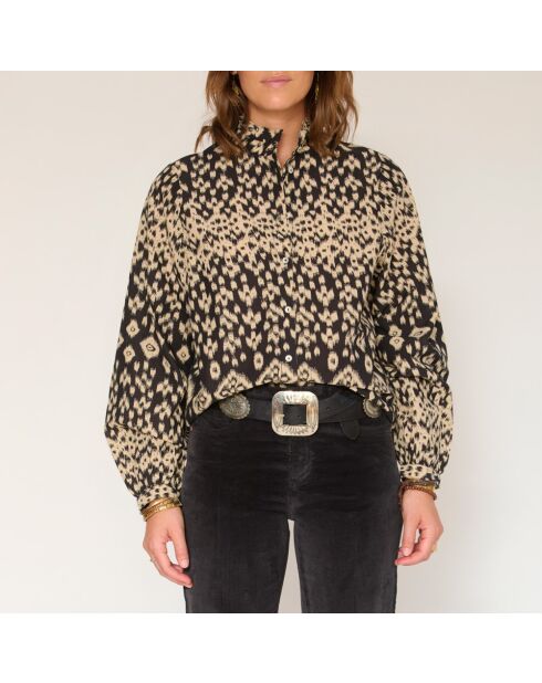 Blouse en coton Cyana noire
