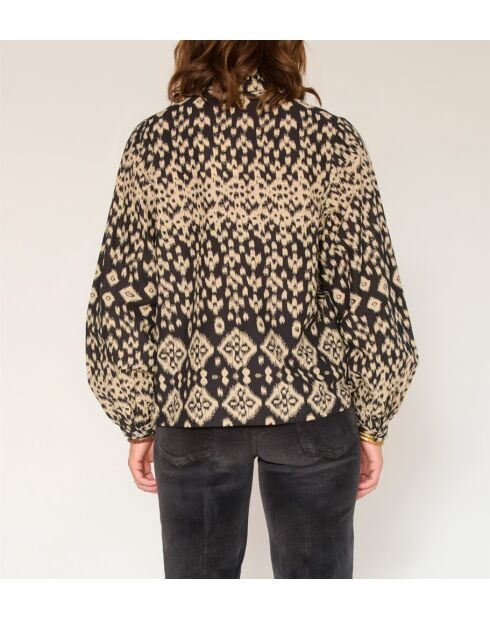 Blouse en coton Cyana noire