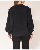 Blusa negra de algodón Cesar