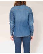 Blouse en coton Cheryl California bleue