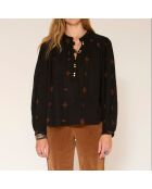 Blouse en coton Calydora noire