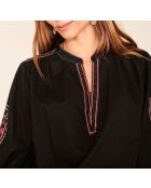 Blusa negra de algodón Heivug