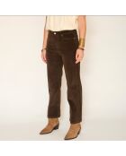 Jean en coton The Linda Soft Corduroy kaki
