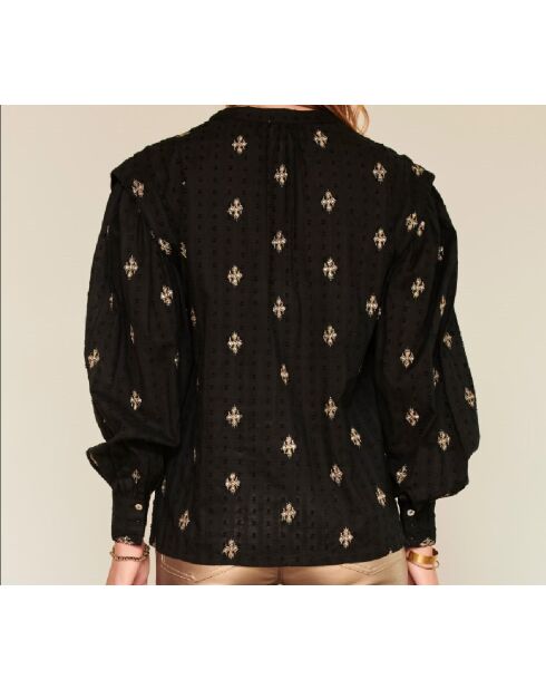 Blouse en coton Hiroshi noire