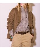 Blusa Cartali in cotone marrone
