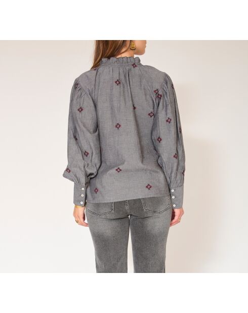 Blouse en coton Hector noir