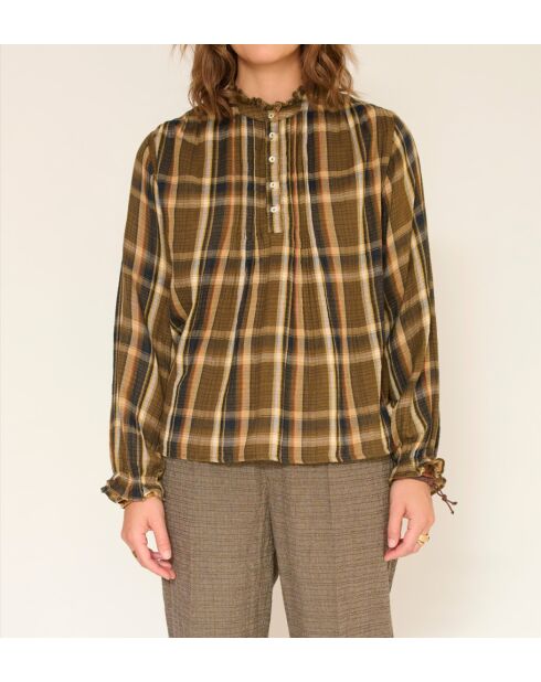 Blouse en coton Craig checks