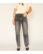 Die Kelly Black Denim Jeans aus Baumwolle in grauer Waschung