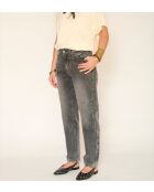 Die Kelly Black Denim Jeans aus Baumwolle in grauer Waschung