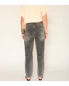 Die Kelly Black Denim Jeans aus Baumwolle in grauer Waschung