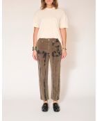 Jeans Linda Tie&Dye in cotone kaki