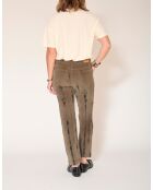Jeans Linda Tie&Dye in cotone kaki