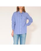 Blouse en coton Clova bleue