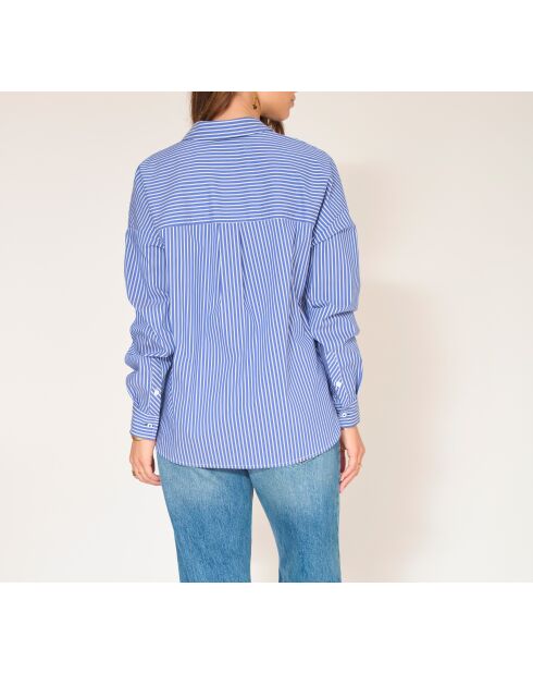 Blouse en coton Clova bleue