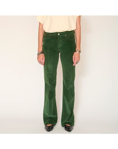 The Harley Smaragdgrüne Baumwolljeans aus weichem Cord