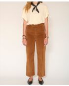Camelfarbene Baumwolljeans Paddy Velvet