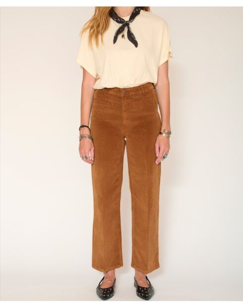Camelfarbene Baumwolljeans Paddy Velvet