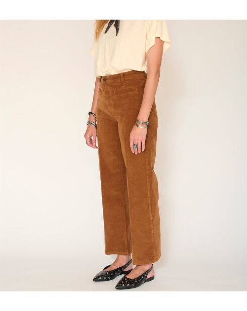 Camelfarbene Baumwolljeans Paddy Velvet