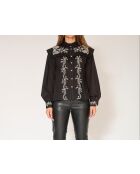 Blusa Howdy nera in cotone