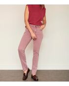 The Birkin Vintage-Twill-Baumwolljeans in Burgunderrot