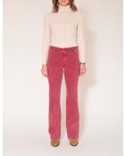 The Diana Vintage-Twill-Baumwolljeans in Burgunderrot
