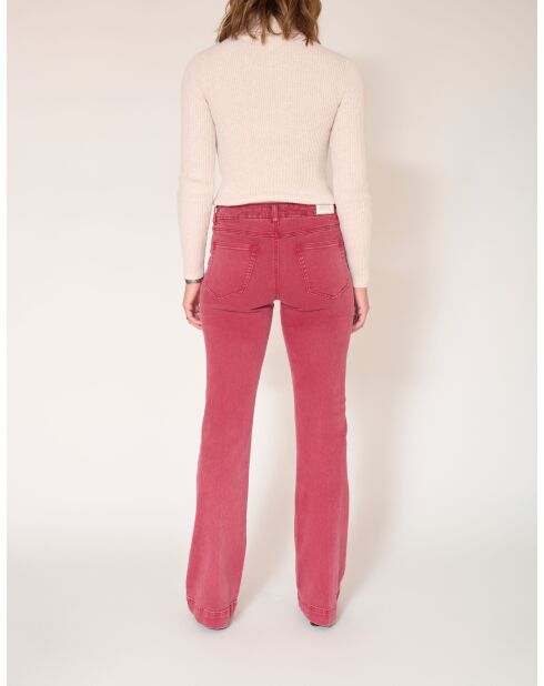 The Diana Vintage-Twill-Baumwolljeans in Burgunderrot