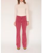 The Diana Vintage-Twill-Baumwolljeans in Burgunderrot