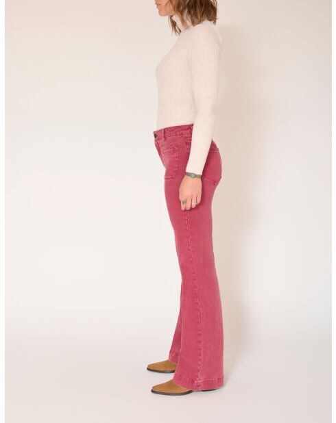 The Diana Vintage-Twill-Baumwolljeans in Burgunderrot