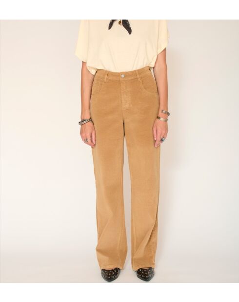 Jeans James Soft Corduroy in cotone color sabbia