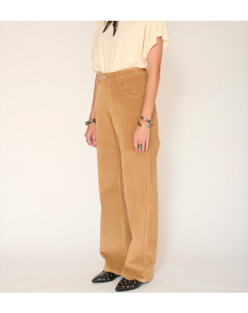 Jeans James Soft Corduroy in cotone color sabbia