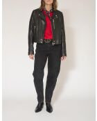 Veste en cuir Vigrid noire