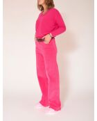 De Jagger Soft Corduroy katoenen broek met azalea's