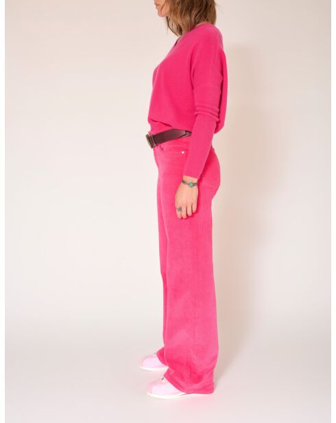 De Jagger Soft Corduroy katoenen broek met azalea's