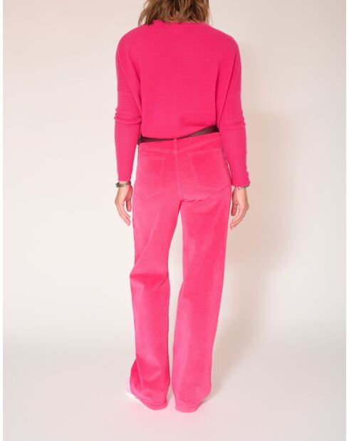 De Jagger Soft Corduroy katoenen broek met azalea's