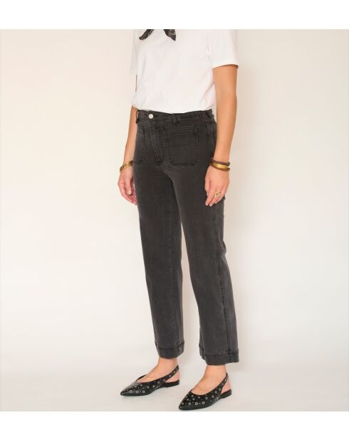 De Frida Power Stretch zwarte katoenen jeans