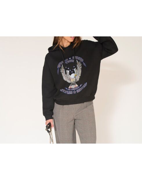 Simy sweatshirt van zwart katoen
