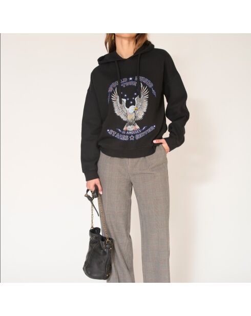 Simy sweatshirt van zwart katoen