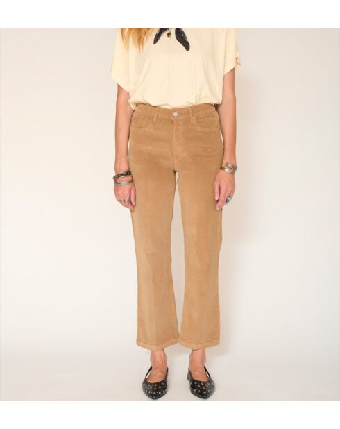 De Linda Soft Corduroy tapenade katoenen broek