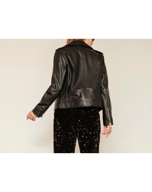 Veste en cuir Venezuela noire