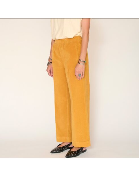 Pantalones Paco Soft Corduroy de algodón color miel