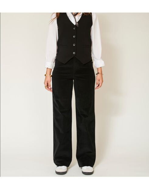Die schwarze Baumwollhose Pia New Velvet VL