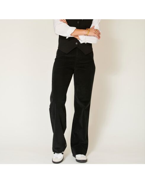 Die schwarze Baumwollhose Pia New Velvet VL