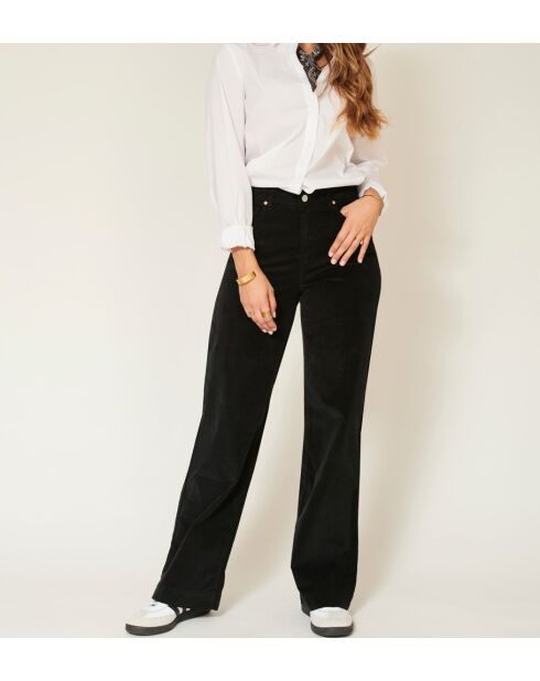 Die schwarze Baumwollhose Pia New Velvet VL