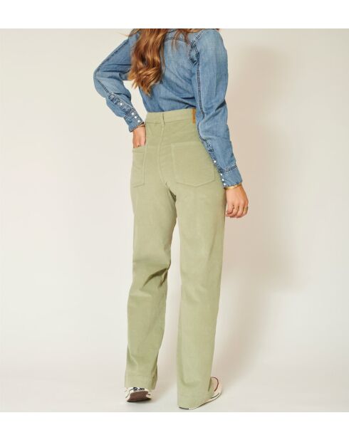 Die Pia New Velvet VL Hose aus mandelfarbener Baumwolle