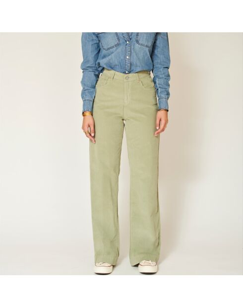 Die Pia New Velvet VL Hose aus mandelfarbener Baumwolle