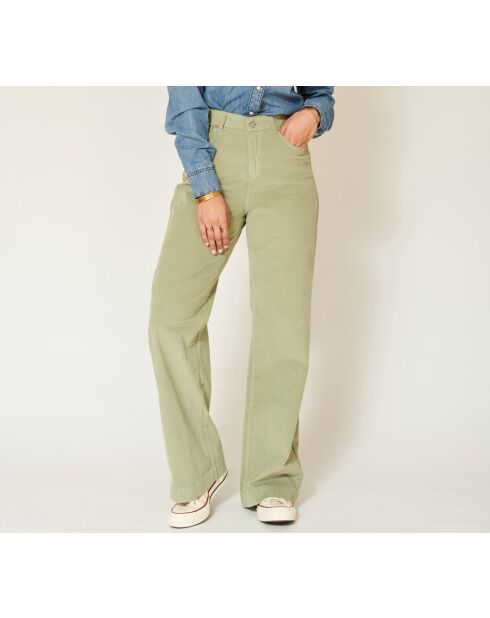Die Pia New Velvet VL Hose aus mandelfarbener Baumwolle